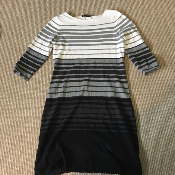 Cute for fall dress,White gray black dress - Picture 1 of 4